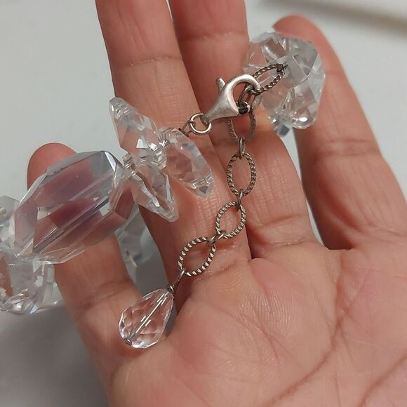 Vintage Icy Glass Chunky Bead Statement Bracelet - Picture 4 of 6